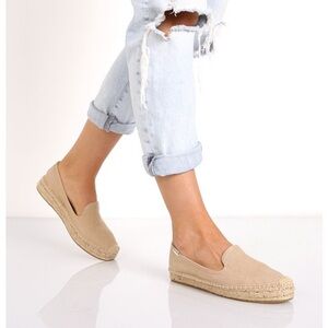 Soludos platform smoking slipper espadrilles size 6 in safari, tan